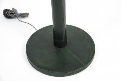  Herm s Rare Stitched Leather Floor Lamp in the Style of Hermes Paris