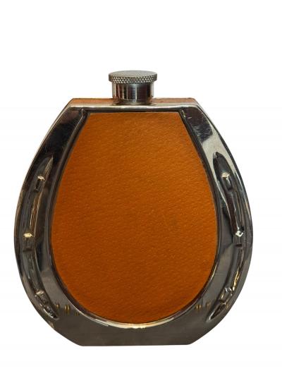  Herm s SET OF 5 SILVERPLATE LEATHER FLASKS ART DECO MID CENTURY
