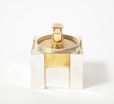  Herm s Silver and Brass Lighter Hermes Italy c 1970