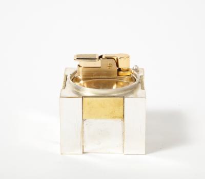  Herm s Silver and Brass Lighter Hermes Italy c 1970