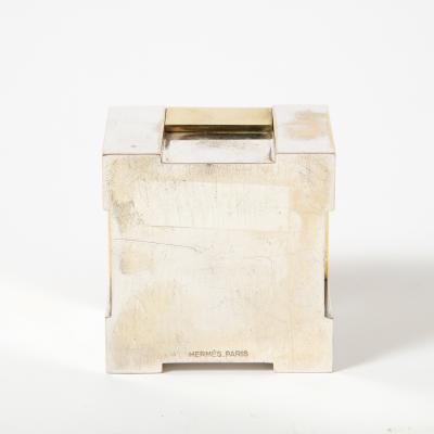  Herm s Silver and Brass Lighter Hermes Italy c 1970