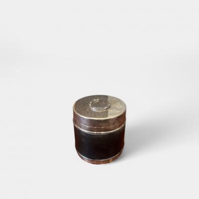  Herm s Silver and Leather Box by Hermes Italy c 1960