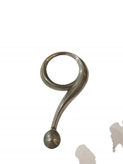  Herm s Silver plated magnificent glass in the style of Herm s