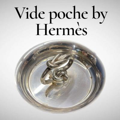  Herm s Small silver plated vide poche or ring holder by Herm s