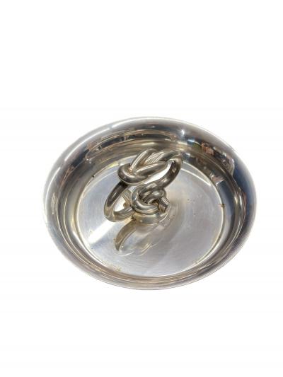  Herm s Small silver plated vide poche or ring holder by Herm s