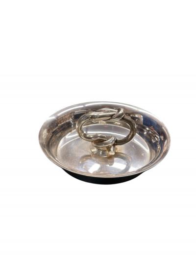  Herm s Small silver plated vide poche or ring holder by Herm s