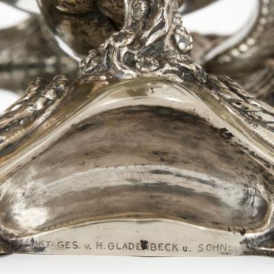  Hermann Gladenbeck S hne Antique silver German Art Nouveau centrepiece by Hermann Gladenbeck