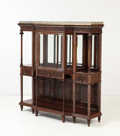  Herts Brothers Important Herts Brothers inlaid rosewood vitrine cabinet