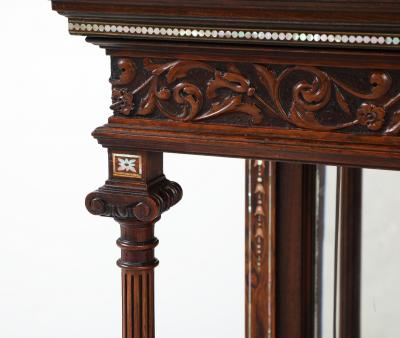  Herts Brothers Important Herts Brothers inlaid rosewood vitrine cabinet