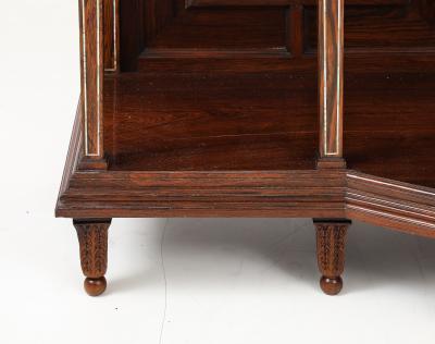  Herts Brothers Important Herts Brothers inlaid rosewood vitrine cabinet