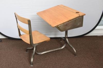  Heywood Wakefield 1950s Industrial Childs School Desk