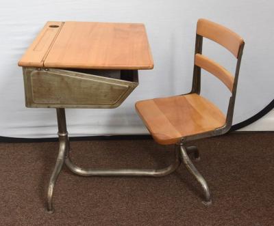  Heywood Wakefield 1950s Industrial Childs School Desk