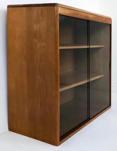  Heywood Wakefield Co Mid Century Heywood Wakefield Hutch on Credenza 1950s