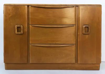  Heywood Wakefield Co Mid Century Heywood Wakefield Hutch on Credenza 1950s