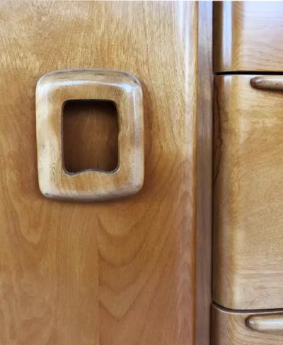  Heywood Wakefield Co Mid Century Heywood Wakefield Hutch on Credenza 1950s