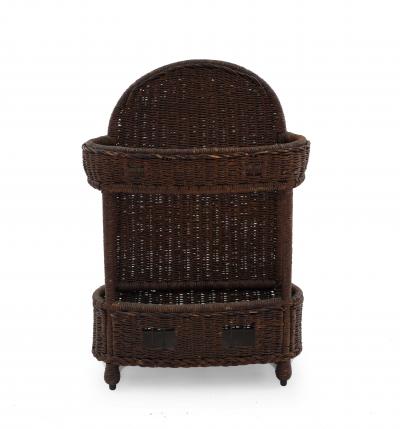  Heywood Wakefield Heywood Wakefield American Victorian Wicker Umbrella Stand