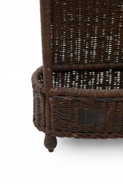  Heywood Wakefield Heywood Wakefield American Victorian Wicker Umbrella Stand