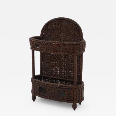  Heywood Wakefield Heywood Wakefield American Victorian Wicker Umbrella Stand