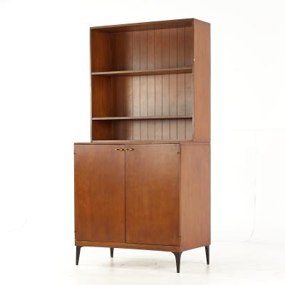  Heywood Wakefield Heywood Wakefield Contessa Mid Century 2 Door Bar Cabinet with Hutch