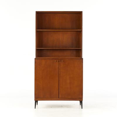  Heywood Wakefield Heywood Wakefield Contessa Mid Century 2 Door Bar Cabinet with Hutch