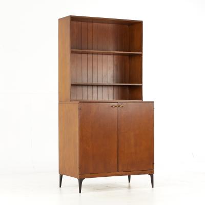  Heywood Wakefield Heywood Wakefield Contessa Mid Century 2 Door Bar Cabinet with Hutch