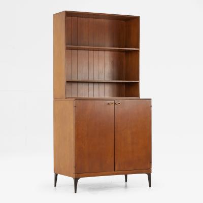  Heywood Wakefield Heywood Wakefield Contessa Mid Century 2 Door Bar Cabinet with Hutch