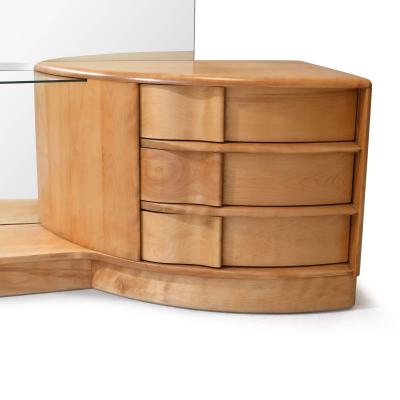  Heywood Wakefield Heywood Wakefield Sculptura Maple Vanity with Mirror