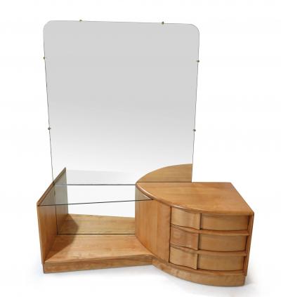  Heywood Wakefield Heywood Wakefield Sculptura Maple Vanity with Mirror