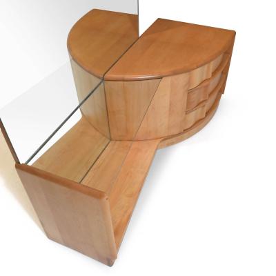  Heywood Wakefield Heywood Wakefield Sculptura Maple Vanity with Mirror