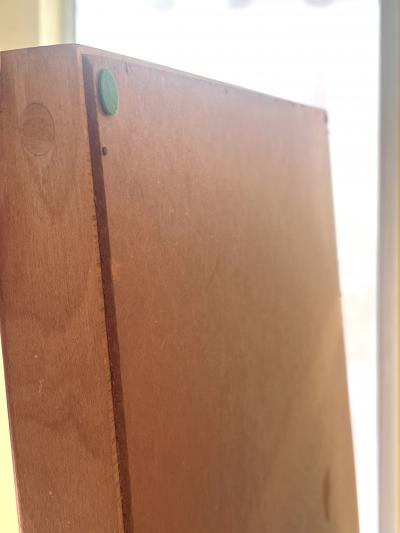  Heywood Wakefield Pristine Large Heywood Wakefield Mirror in Wheat Finish