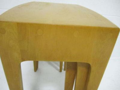  Heywood Wakefield Rare Set of Heywood Wakefield Solid Maple Mid Century Modern Nesting Tables