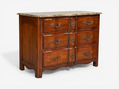  Hickory Chair Co Hickory Chair Louis XV Style Commodes Wood Brass Marble USA 1980s