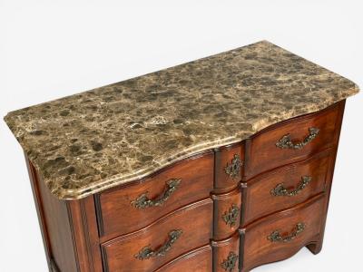  Hickory Chair Co Hickory Chair Louis XV Style Commodes Wood Brass Marble USA 1980s