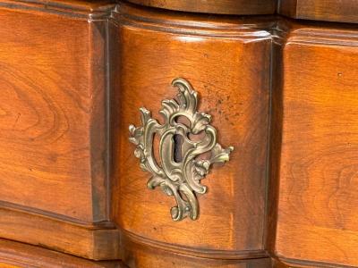  Hickory Chair Co Hickory Chair Louis XV Style Commodes Wood Brass Marble USA 1980s