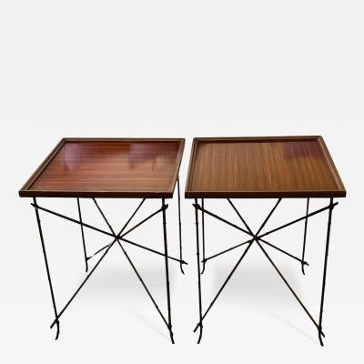  Hickory Chair Furniture Company Pair of Modern Hickory Chair Company Side Tables