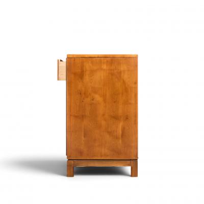  Hickory Manufacturing Co Hickory Manufacturing Mid Century Walnut and Brass Campaign Credenza