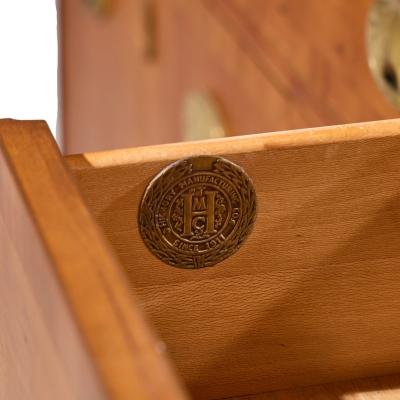  Hickory Manufacturing Co Hickory Manufacturing Mid Century Walnut and Brass Campaign Credenza