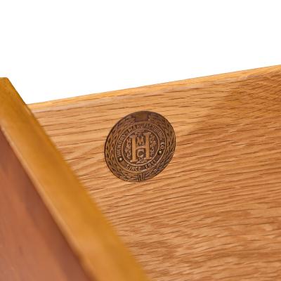  Hickory Manufacturing Co Hickory Manufacturing Mid Century Walnut and Brass Campaign Dresser