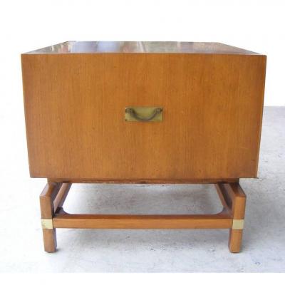  Hickory Manufacturing Company Vintage Mid Century Butternut Side Table Nightstand Hickory Furniture Co
