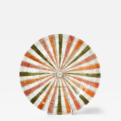  Higgins Glass Studio A Castilian Patterned Fused Glass Bowl by Higgins