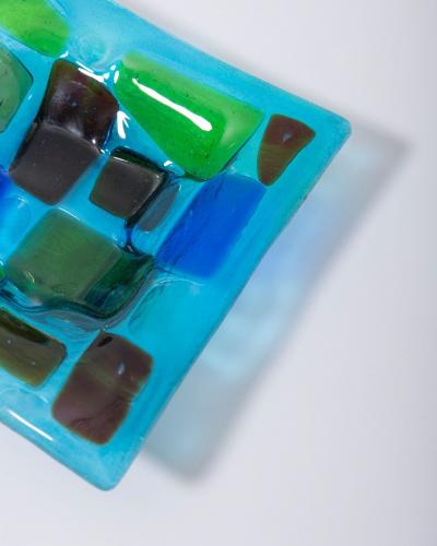  Higgins Glass Studio Earliest Stained Glass Patchwork Dish by Francis Stewart Michael Higgins