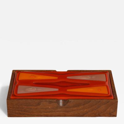  Higgins Glass Studio Higgins Art Glass Red Orange Box
