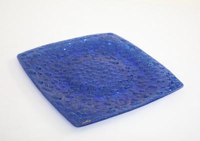  Higgins Glass Studio Higgins Cobalt Blue Platter