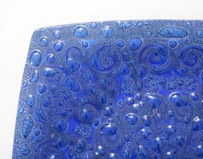  Higgins Glass Studio Higgins Cobalt Blue Platter