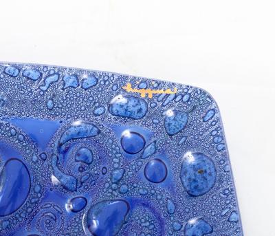  Higgins Glass Studio Higgins Cobalt Blue Platter