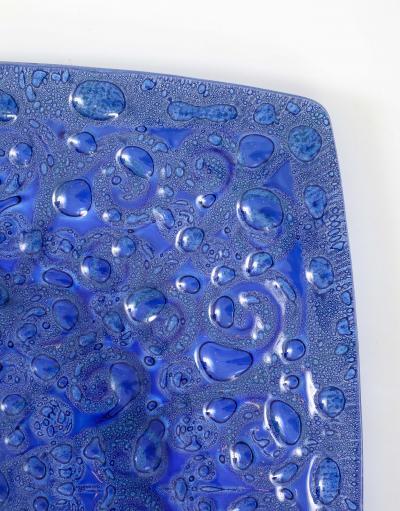  Higgins Glass Studio Higgins Cobalt Blue Platter