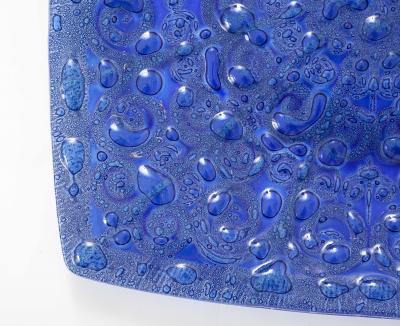  Higgins Glass Studio Higgins Cobalt Blue Platter