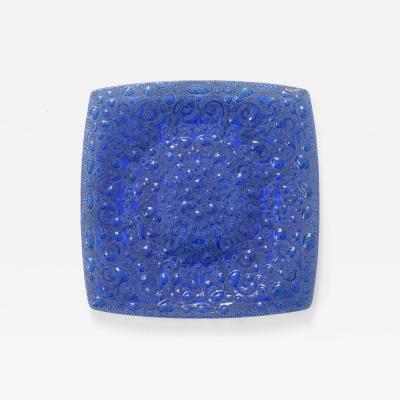  Higgins Glass Studio Higgins Cobalt Blue Platter