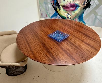  Higgins Glass Studio Large Sqaure Dish Peacock Feather Design by Michael Frances Higgins