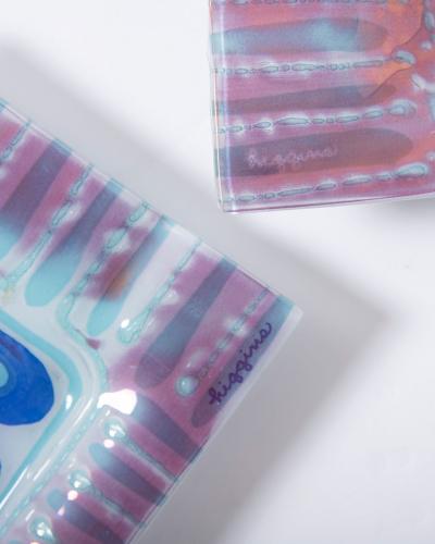 Higgins Glass Studio Renaissance Ash Tray set by Michael Frances Higgins